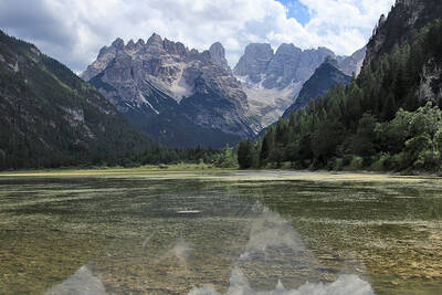 Duerrensee mit Piz Popena (3152m) und Monte Cristallo (3154m)