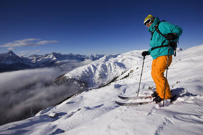 Skifahrer am Thurntaler
